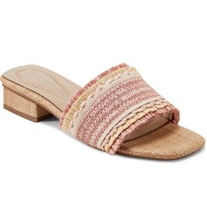 Easy Spirit Graciela Raffia Block Heel Comfort Slide Sandal 9.5 NEW